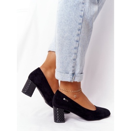 Sergio Leone Zapato de Salón de Ante Negro Selva2 4