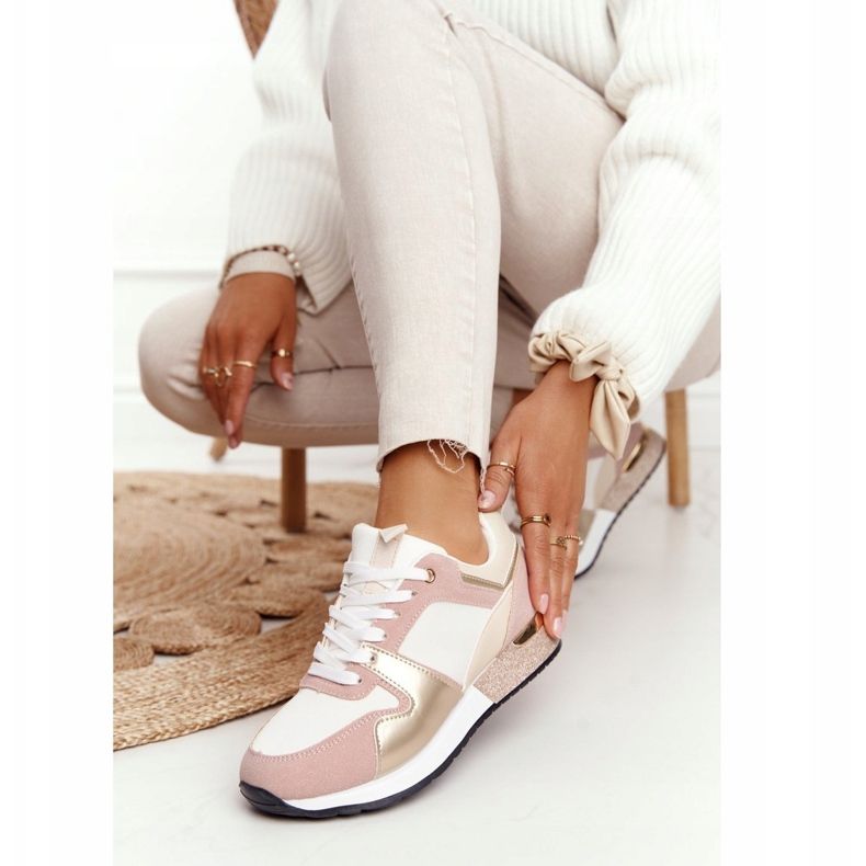 Zapatillas Deportivas Mujer Deportivas Beige Con Brocado Belinda multicolor 1