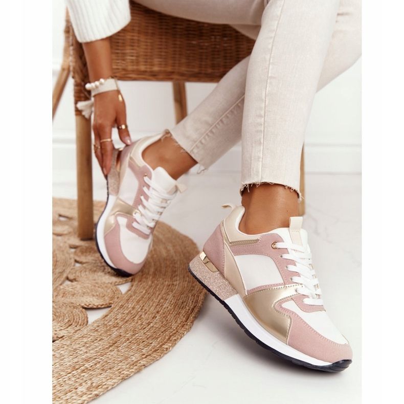 Zapatillas Deportivas Mujer Deportivas Beige Con Brocado Belinda multicolor 2