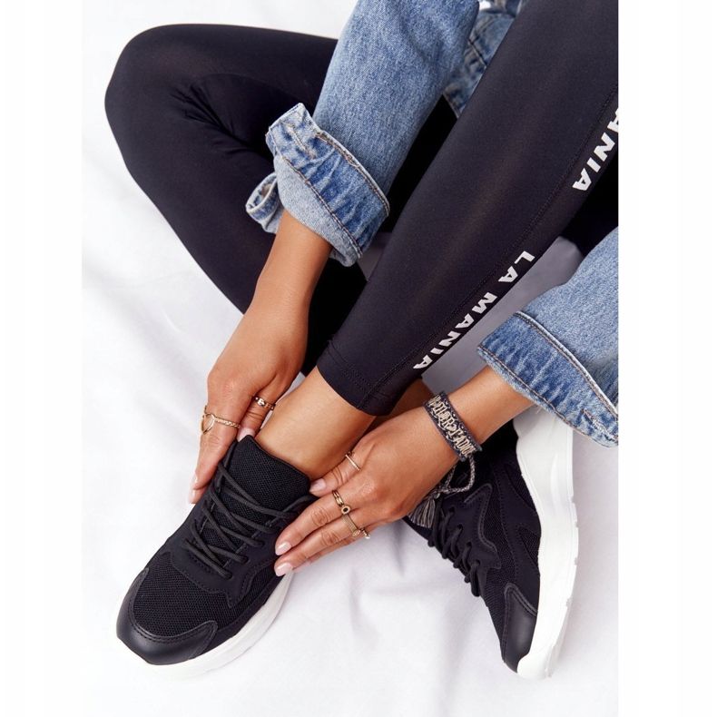 FB2 Zapatillas de mujer Black Delusion con suela grande negro 2