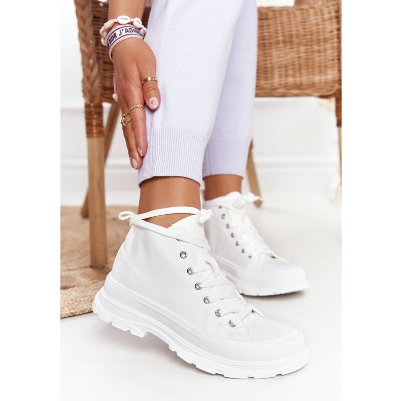 FB2 Zapatillas altas para mujer Trissy blanco con suela grande 2 FB2 Zapatillas altas para mujer Trissy blanco con suela grande 2