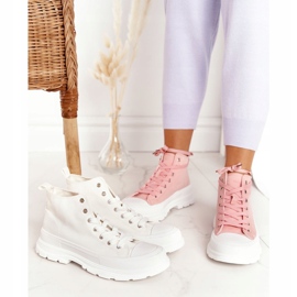 FB2 Zapatillas altas para mujer Trissy blanco con suela grande 6