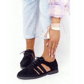 Zapatos Brogues con Recortes para Mujer Negro Lu Boo 1