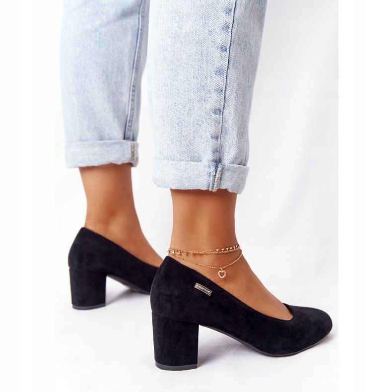 Zapatos de ante en una barra negra Sergio Leone negro 1 Zapatos de ante en una barra negra Sergio Leone negro 1