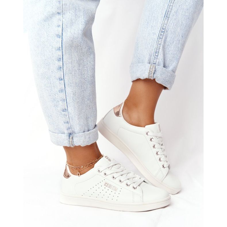 Deportivas Mujer en Piel Big Star DD274583 Blanco-Cobre dorado 1