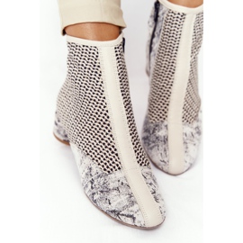 Botas Con Tacón Trenzado Maciejka 04937-03 Gris beige 1