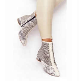 Botas Con Tacón Trenzado Maciejka 04937-03 Gris beige 5