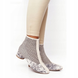 Botas Con Tacón Trenzado Maciejka 04937-03 Gris beige 3