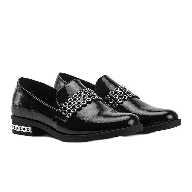 Zapatos mujer jamie lacados en negro 1