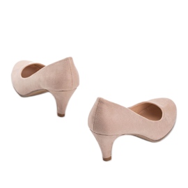 Zapatos de salón Karissa de ante ecológico beige 2