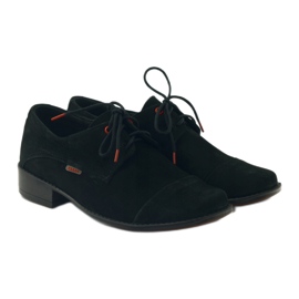 Zarro Zapatos de comunión negros, piel gamuza rojo 4