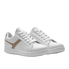 Zapatillas Alma blancas y doradas blanco 1