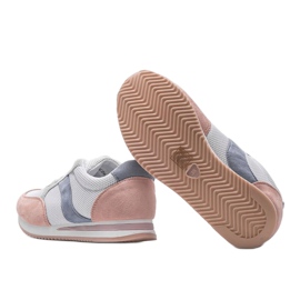Zapatillas clásicas blancas con rosa Aniya blanco 2
