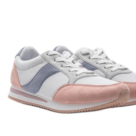 Zapatillas clásicas blancas con rosa Aniya blanco 3
