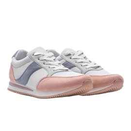 Zapatillas clásicas blancas con rosa Aniya blanco 4