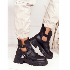FB2 Botas de mujer Trabajadoras en la plataforma Black Cosmic Love negro 4