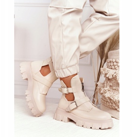 FB2 Botas de trabajo con plataforma para mujer Beige Cosmic Love 2