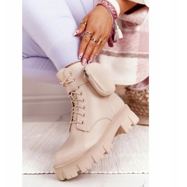 PS1 Botas de trabajo beige en la plataforma Beige Saturday 2