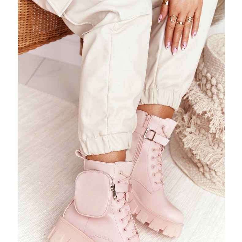 PS1 Botas Plataforma Trabajadores Pink Saturday rosado 2