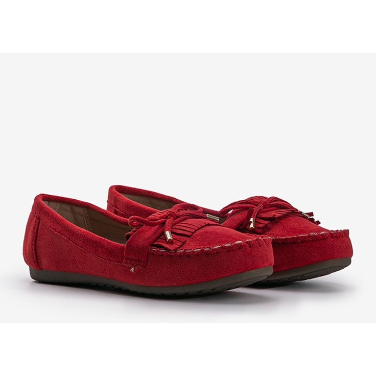 Mocasines de ante ecológico Kira rojos 1