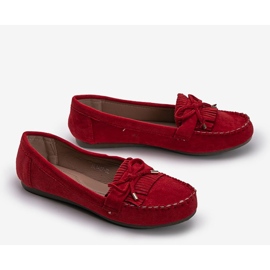 Mocasines de ante ecológico Kira rojos 2