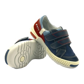 Zapatos de niño con velcros Bartek 85585 azul marino rojo 3