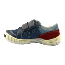 Zapatos de niño con velcros Bartek 85585 azul marino rojo 2