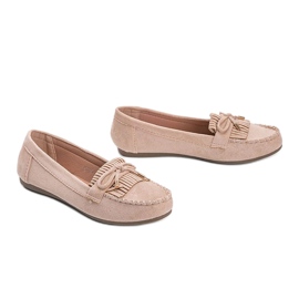 Mocasines Kira de ante ecológico beige 2