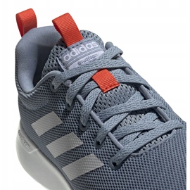 Gris Zapatillas Adidas Lite Racer Cln K FV9607 blanco azul naranja 3