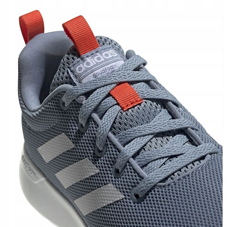 Gris Zapatillas Adidas Lite Racer Cln K FV9607 blanco azul naranja 3