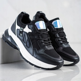 SHELOVET Zapatillas en la plataforma con malla negro 4