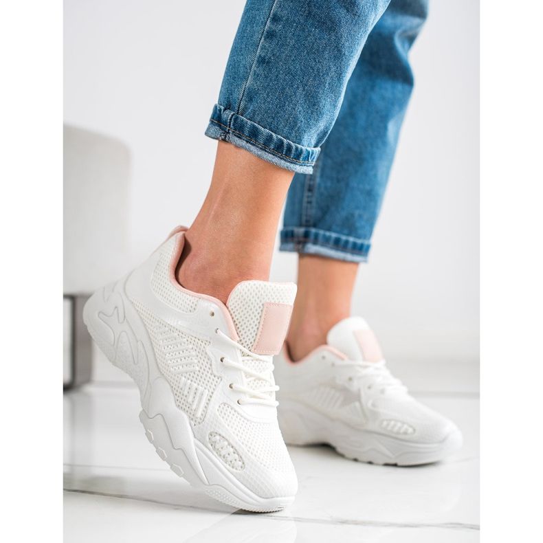 SHELOVET Zapatillas Blancas Primavera blanco rosa 1
