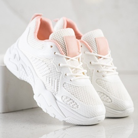 SHELOVET Zapatillas Blancas Primavera blanco rosado 2