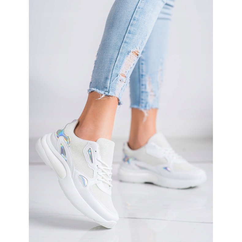 Creamberry'S Zapatillas con inserciones Holo blanco multicolor 2 Creamberry'S Zapatillas con inserciones Holo blanco multicolor 2