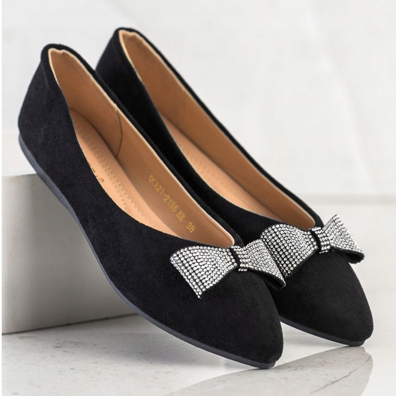 Bailarinas Con Lazo VINCEZA Decorativo negro 1