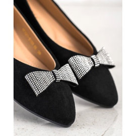 Bailarinas Con Lazo VINCEZA Decorativo negro 2