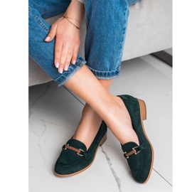 Mocasines VINCEZA de tacón bajo verde 2