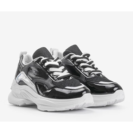 Zapatillas negras con inserciones holográficas Karlie negro 1