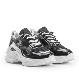 Zapatillas negras con inserciones holográficas Karlie negro 4