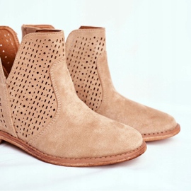 S.Barski Botas caladas sobre una cuña S. Bararski Beige 4