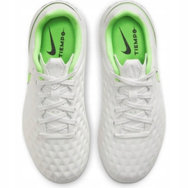 Zapatos de fútbol Nike Tiempo Legend 8 Academy FG / MG Junior AT5732 030 blanco blanco 3