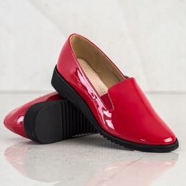 Goodin Mocasines cómodos sin cordones rojo 4