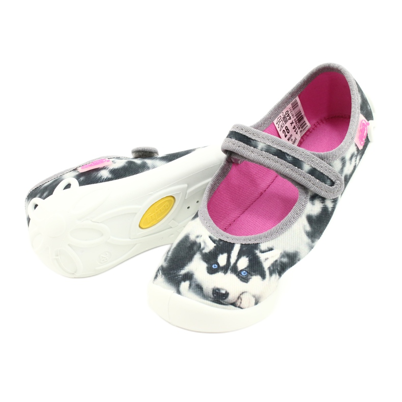 Zapatillas para niños de Befado 114x440 colorido con aplicación para perros blanco 3