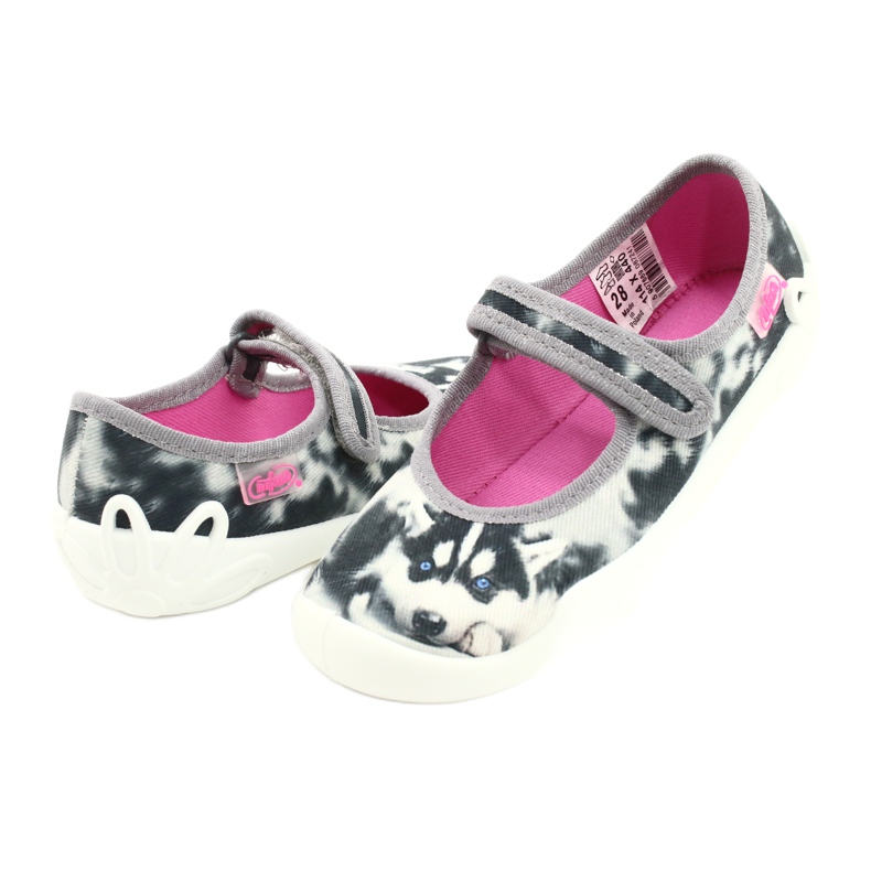 Zapatillas para niños de Befado 114x440 colorido con aplicación para perros blanco 4