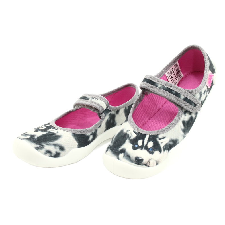 Zapatillas para niños de Befado 114x440 colorido con aplicación para perros blanco 2 Zapatillas para niños de Befado 114x440 colorido con aplicación para perros blanco 2