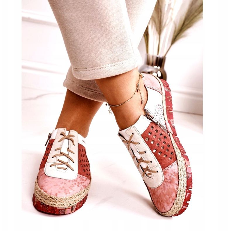 Zapato piel mujer Maciejka Coral 03339-43 beige blanco rojo rosado 3