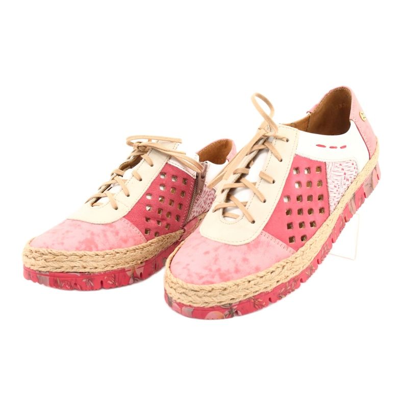 Zapato piel mujer Maciejka Coral 03339-43 beige blanco rojo rosa 5