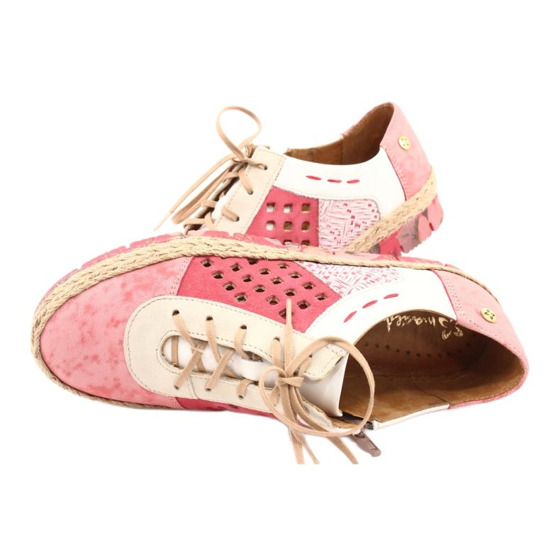 Zapato piel mujer Maciejka Coral 03339-43 beige blanco rojo rosa 7