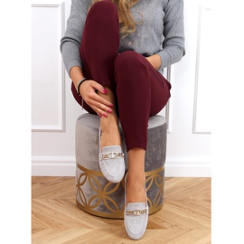 Gris Mocasines grises de mujer T393P Gris 2
