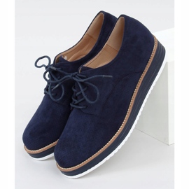 Mocasines de mujer con cordones azul marino 8988-45 Azul 3